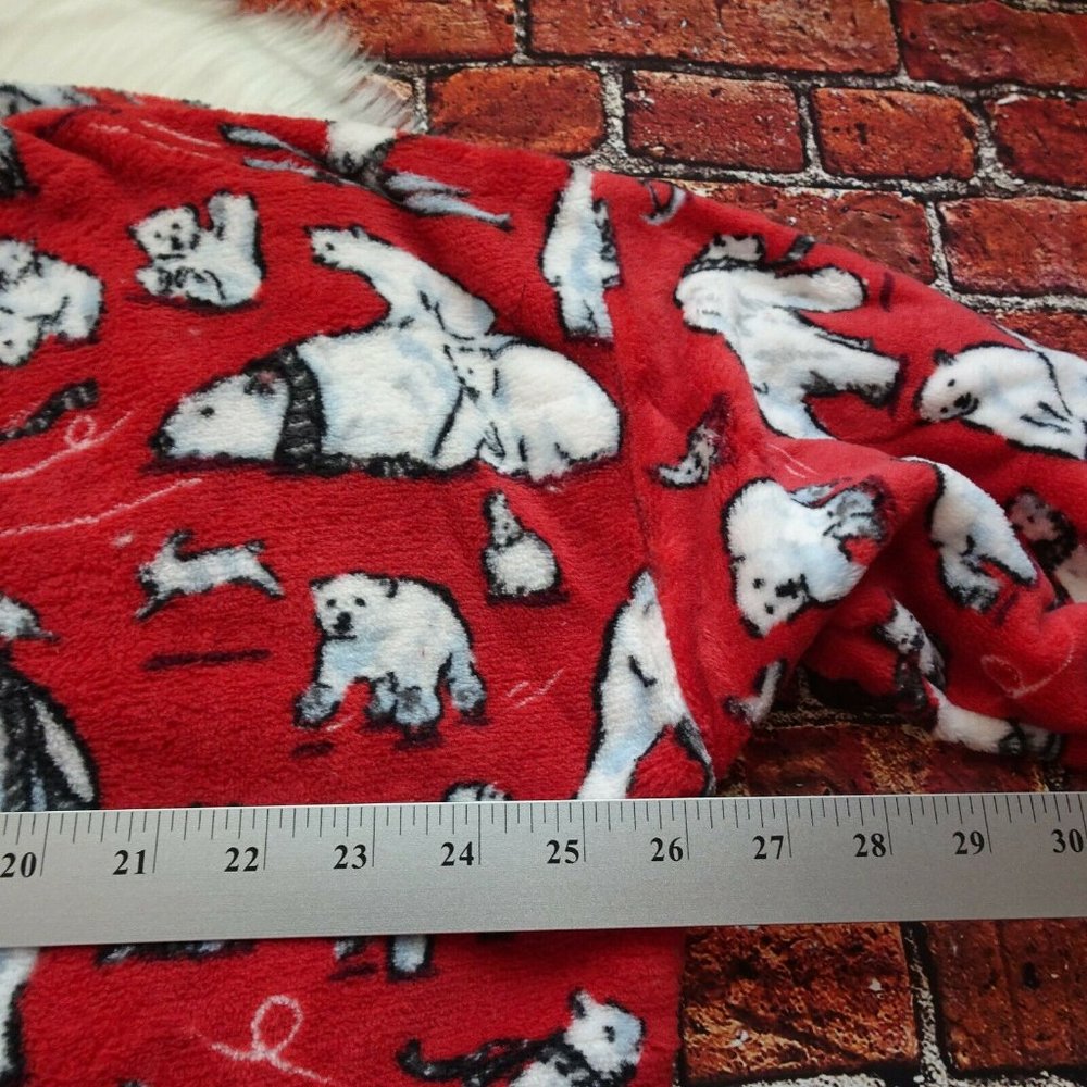 NWT Vera Bradley Beary Merry Fleece Robe Red Plush - Picture 10 of 10